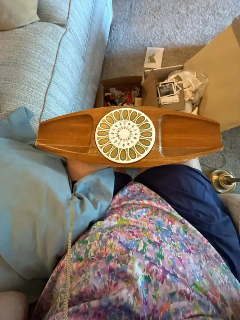 Fred Press Surfboard Serving Tray With Tile